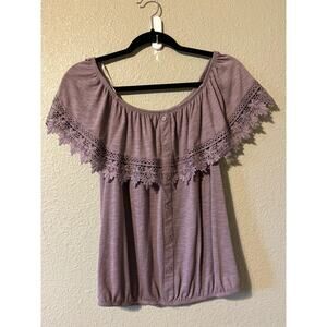 Paper + Tee women’s Lacey blouse size medium new